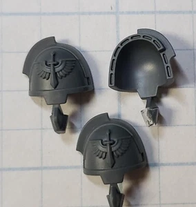 40k Dark Angels Bits Upgrade Crest Gravis Winged Sword Shoulder Pads x3 B11 - Picture 1 of 5