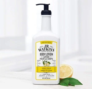 JR Watkins Cream Daily Moisturizing Lotion Lemon Cream Scent 18 oz Pack of 2 - Picture 1 of 5