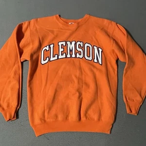 Champion Clemson College Jumper Orange Small Sweatshirt Mens Vintage Y2K 90s - Picture 1 of 6