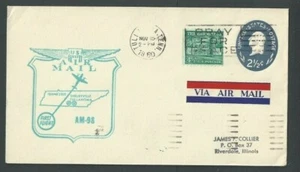 1960 Tulaahoma TN To Memphis 1st Flt Rte AM-98 W/Liberty 4.5c Coil #1059 On--- - Picture 1 of 1