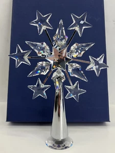 Swarovski Crystal Star Christmas Tree Topper in Silver Retired 2003 - Picture 1 of 19
