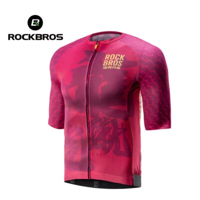 ROCKBROS Mens Cycling Jerseys for Men Breathable Short Sleeves Bike Shirt - Image 1 of 4