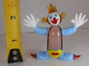Vintage Murano Kunst Glas Skulptur 2,5" Figur Narr Clown - Bild 1 von 10