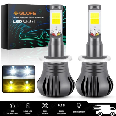 White & Yellow Strobe Flash 880 LED Fog Light Bulbs For Dodge Ram 1500 2500 3500 - Image 1 of 4