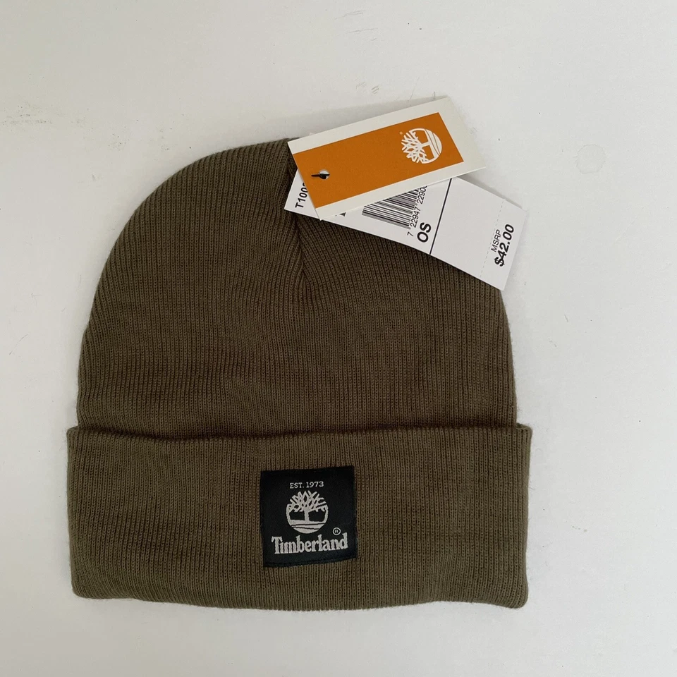 Timberland Winter Hat Brown Tan Beanie A58 Watch Cap OSFM Retail