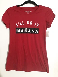 Wound Up Graphic Tshirt Womans Size M Red Short Sleeve NWT - Picture 1 of 5