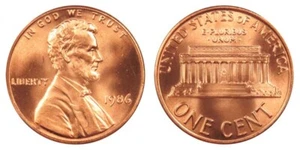 1986 P - Lincoln Memorial Penny - Stempelglanz - Bild 1 von 1