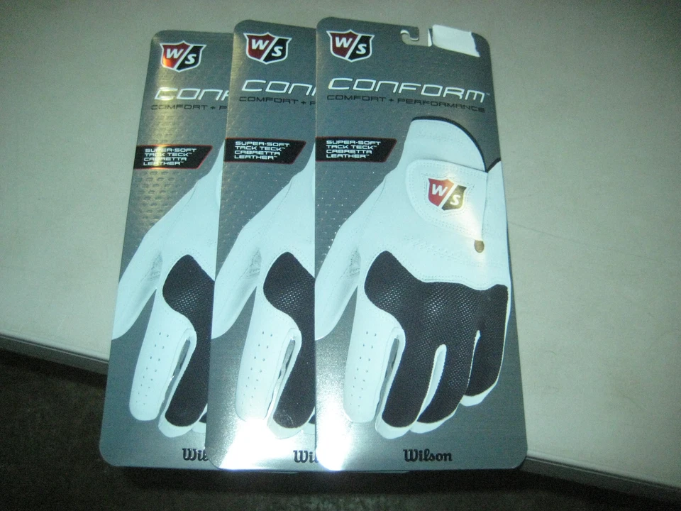 3 СОВЕРШЕННО новый Wilson Conform мужской LH средний большой ML перчатки белый - Изображение 1 из 1
