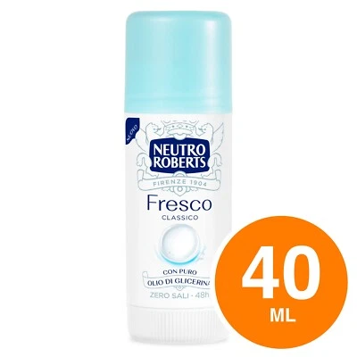 Neutro Roberts Deodorante Stick Fresco Classico Zero Sali Deo 48h 40ml - Immagine 1 di 4