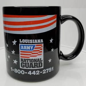 Tazza caffè Guardia Nazionale Louisiana 4 pollici tazza nera Spirit Eagle bandiera anni 90 esercito - Foto 1 di 7