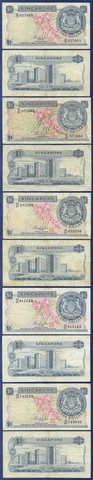 SINGAPORE ORCHID SERIES 1 DOLLAR NOTES PREFIX c21 d17, d21 d27 d31 Cover