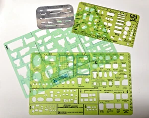 Pickett American Standard CBA Rapidesign Drafting Templates Lot - FREE SHIP - Picture 1 of 4
