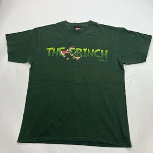 Vintage Grinch T Shirt Green 2001 Size Large Dr Seuss Promo Tee Short Sleeve Y2K - Picture 1 of 7