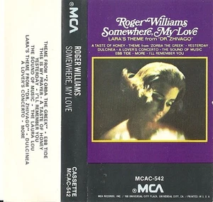 Somewhere My Love by Roger Williams (Piano) (Cassette, MCA (USA)) USED VG - Bild 1 von 1