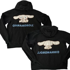 Cinnamoroll Sanrio Pullover Black Double side Hoodie Size L - Picture 1 of 14