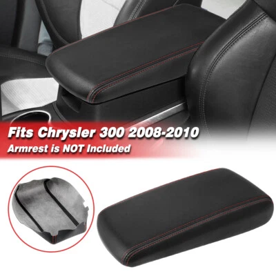 Se adapta a Chrysler 300 2008-2010 consola central tapa reposabrazos cubierta negra moldura línea roja Foto 1 de 4