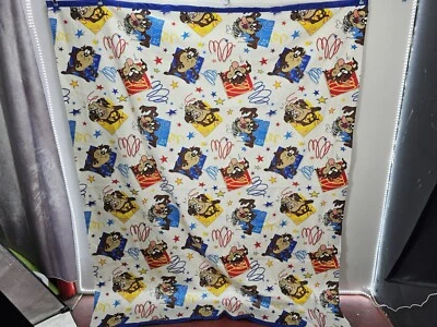 Vintage 1996 Looney Toons Tazmanian Devil RARE Comforter Blanket Twin 72x90 TAZ  - Image 1 of 4