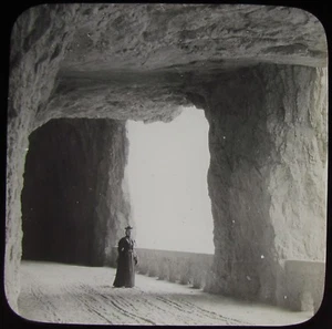 Glass Magic Lantern Slide LUCERNE THE AXENSTRASSE C1890 OLD PHOTO SWITZERLAND  - Picture 1 of 2