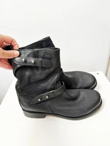 Designer Rag & Bone Size 37 EU 6 AU Black Biker Style Women's Boots - Picture 1 of 5