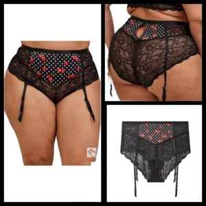 6X 30W Torrid Retro Negro Blanco Cereza Caramuza Pantias Encaje Lencería Boudior - Imagen 1 de 10