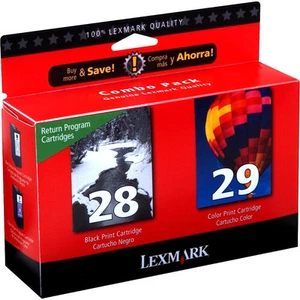 Cartuchos de tinta genuina Lexmark 28 negros 29 colores para X2500 X2530 X2550 X5070 - Imagen 1 de 1