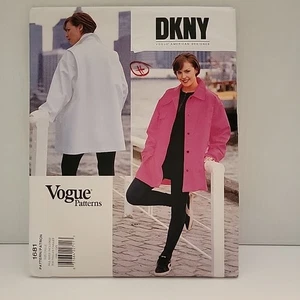 Vogue 1681 DKNY seltene Vintage Jacke gefüttert unter Hüfte Gr. S-M-L ungeschnitten - Bild 1 von 2