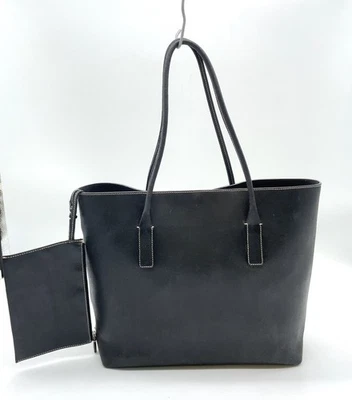 Auténtico Bolso de Mano Prada Cuero Negro Triángulo Logo con Bolsa NS110392 - Imagen 1 de 4
