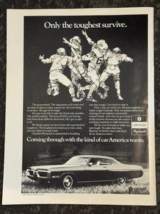 1972 Plymouth FURY Gran Coup Muscle Car/Automobile Football - Vintage Print Ad - Bild 1 von 1