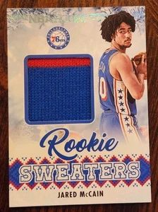 Rookie Sweaters NBA Hoops 2024-25 Jared McCain 76ers Memorabilia Panini - Picture 1 of 2