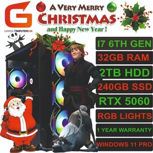 REDUZIERTER PREIS GAMING PC I7 6. 32GB 2TB+240 SSD RTX 8GB 5060 W11 KOSTENLOSE LIEFERUNG - Bild 1 von 5