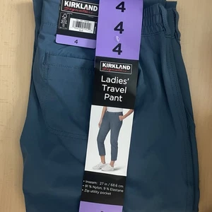 Kirkland Signature Ladies Travel Pant (Trousers) teal womens uk size 4 - Picture 1 of 1
