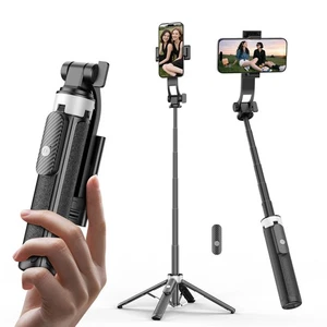 Selfie Stick Quadpod, Upgrade iPhone Tripod Cell Phone Stand with Wireless Re... - Bild 1 von 7