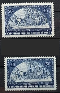 Österreich - 1933 WIPA   **/* - 555 A & B - minimale Gummifehler - Bild 1 von 2