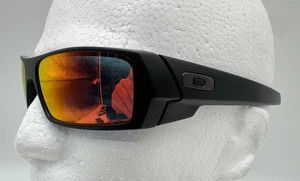 Oakley Gascan Sunglasses Matte Black Frames Only Red/Fire Lenses 60-15-128 Auth - Picture 1 of 13