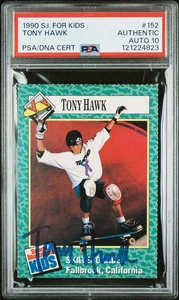 1990 S.I. For Kids #152 Tony Hawk Signed Rookie Card PSA GEM MINT 10 AUTO - Bild 1 von 2