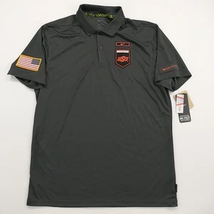 POLO NIKE ON-FIELD OSU VITTORIA OKLAHOMA BANDIERA USA LINEA LATERALE GRIGIO MEDIO - Foto 1 di 11