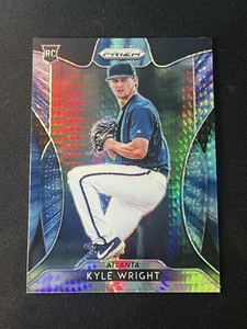 2019 Panini Prizm #50 Kyle Wright Hyper Prizm Blue Prizm - Picture 1 of 2