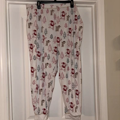 Women's Winnie The Pooh and Piglet Christmas Pajama Lounge Pants Joggers Size 2X - Image 1 of 4