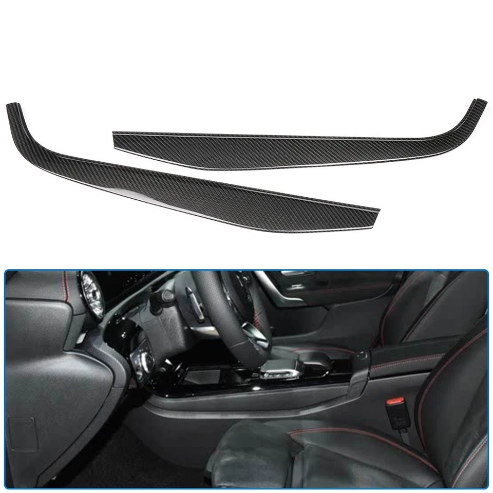 Panel lateral de consola central de fibra de carbono para Mercedes Benz CLA W118 CLA180 W177 A180 Foto 1 de 4