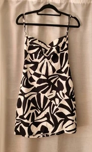 Black And White Zara Mini strappy Dress BNWT UK M (10/12) - Picture 1 of 4