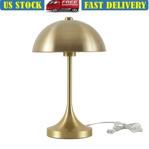 Modern Dome Touch Table Lamp Brass 18 In Tulip Base Decorative Lighting Accent - Picture 1 of 9