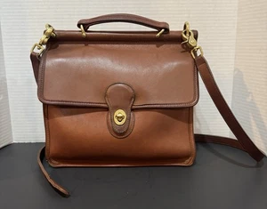 Vintage Coach Willis Tasche 9927 British Tan Drehverschluss kein Hängeetikett Made in USA - Bild 1 von 20