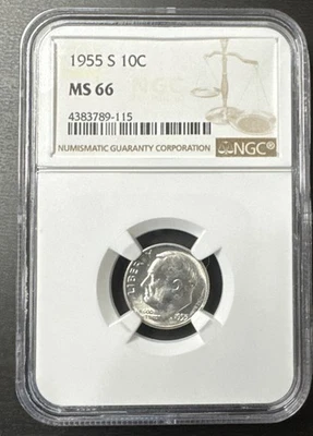 1955-S Roosevelt Dime NGC MS66 - Image 1 of 4