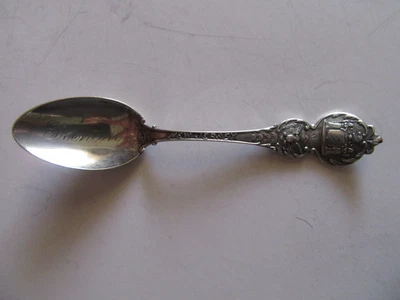 Cuchara de recuerdo de plata esterlina de 5" con mango Watson Mechanics New Jersey Trenton Foto 1 de 4
