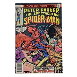 THE SPECTACULAR SPIDER-MAN #11 Newsstand Comic Book Marvel 1977 FN 6.0 Medusa - Picture 1 of 4
