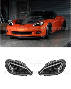 For 05-13 Corvette C6 | C8 Style Projector LED Sequential Signal Turn Headlights - Foto 1 di 22