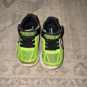 SKECHERS FLEX LINE GREEN TODDLER BOYS SHOES DO NOT LIGHT UP  Sz 6 - Picture 1 of 7