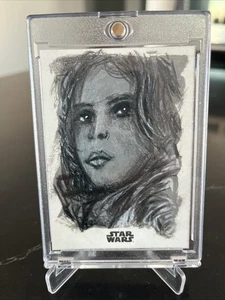 Topps Star Wars - Jyn Erso Sketch Card by Kevin Scott Jacobs - Bild 1 von 3