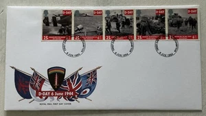 GB QEII 1994 D-Day Se-Tenant Royal Mail FDC Southampton FDI Unaddressed - Bild 1 von 4
