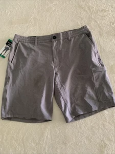 Pantaloncini O'Neill da uomo nuovi taglia US 38 crossover ibridi outdoor casual grigi a righe - Foto 1 di 13